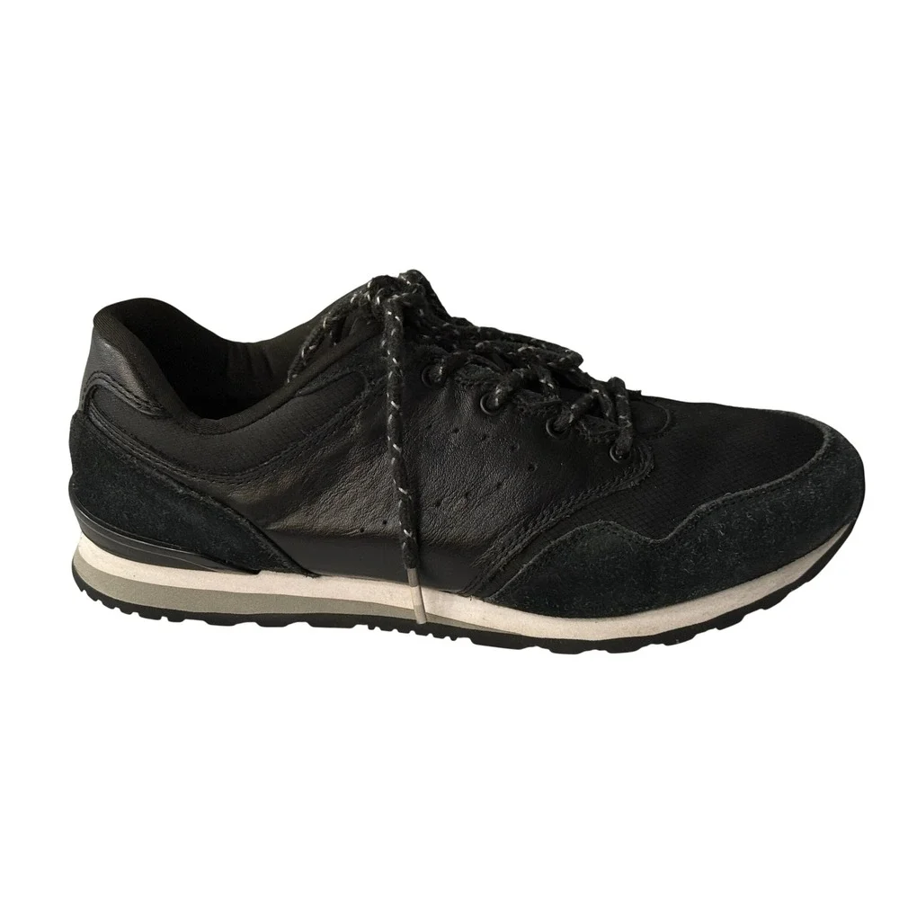 Aaliyah SAPW0051 Black Leather Suede Textile Low Top Sneakers Womens 8.5